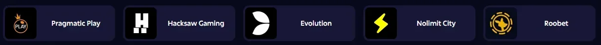 Logos of Evolution Pragmatic Play and other studio partners