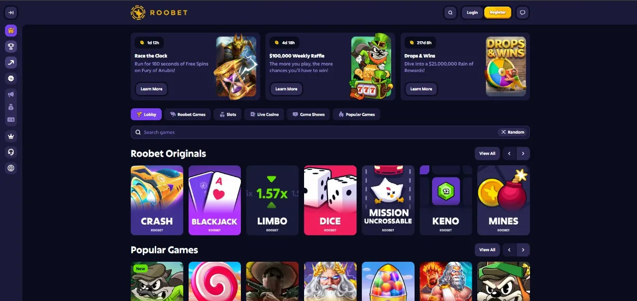 Roobet Casino — Your Premier Crypto Casino & Sportsbook