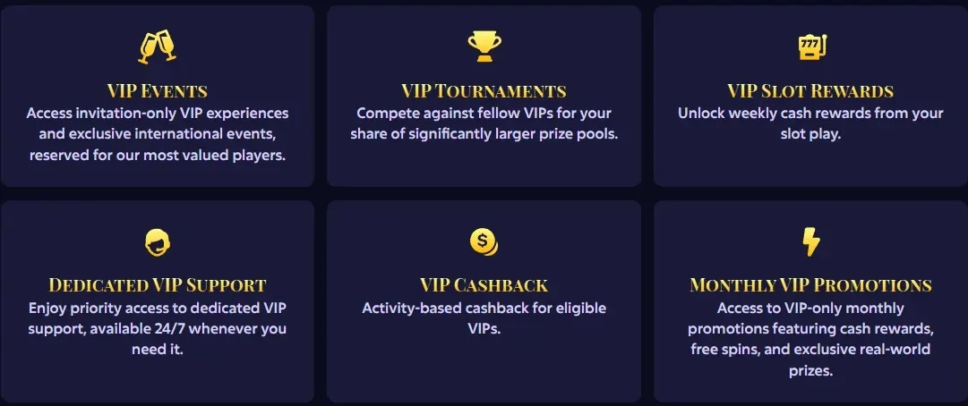 VIP gold tier badge with crown and stars
